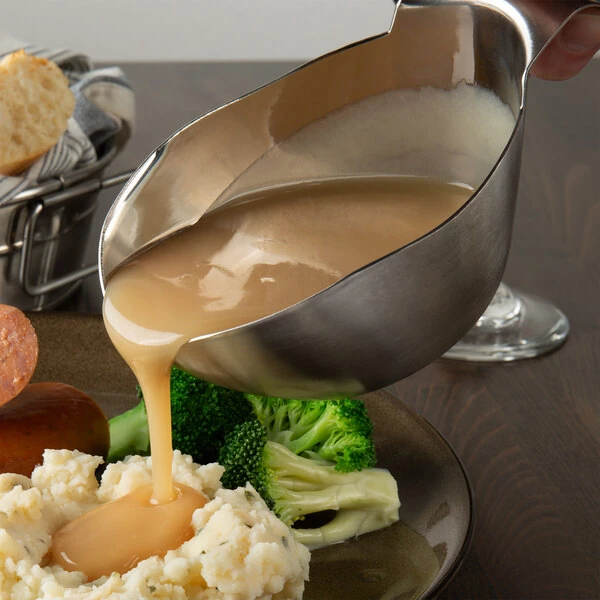 TableCraft 9812 12 oz. Stainless Steel Gravy Boat