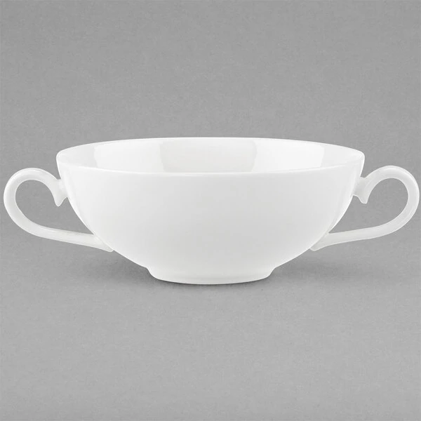 Villeroy & Boch 16-3272-2510 Stella Hotel 13.5 oz. White Bone Porcelain Bouillon Cup - 6/Case