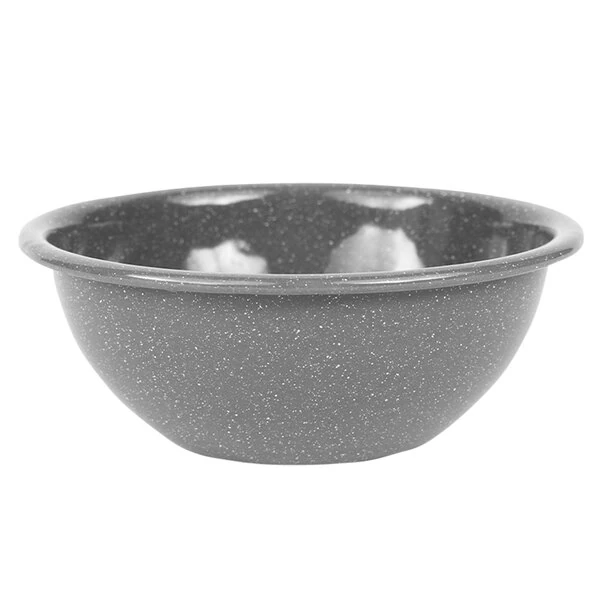 Crow Canyon Home K17GRY Stinson 20 oz. Gray Speckle Enamelware Bowl