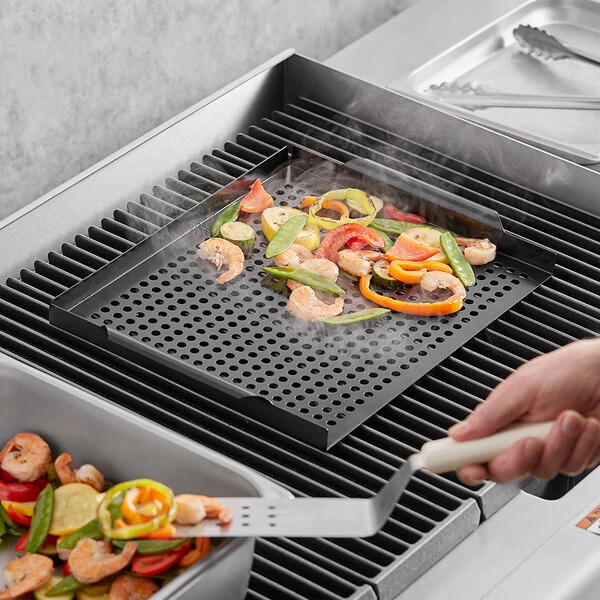 Mr. Bar-B-Q 14 inch x 11 3/8 inch Non-Stick Perforated Grill Tray
