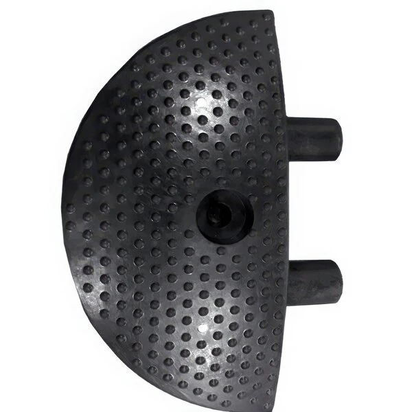 Plasticade® Premium 6" x 12" x 2" Textured Black Rubber Speed Bump End Cap for PAB Plasticade® Premium Speed Bumps PAB-SP-26E