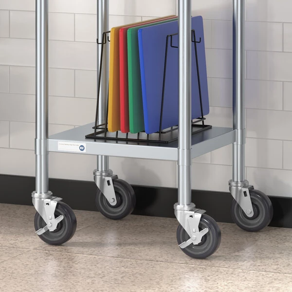 Regency 5 inch Heavy Duty Swivel Stem Casters for Work Tables and Equipment Stands - 4/Set