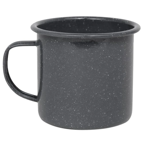 Crow Canyon Home K112GRY Stinson 16 oz. Gray Speckle Enamelware Mug