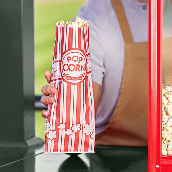 Carnival King 4 3/4" x 1" x 12" 2 oz. Popcorn Bag - 2,000/Case