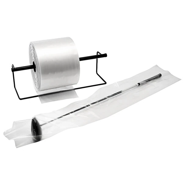 Lavex 2" x 1500' 2 Mil Clear Polyethylene Layflat Tubing on a Roll
