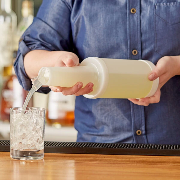 Choice 1 Qt. Pour Bottle with White Spout and Cap