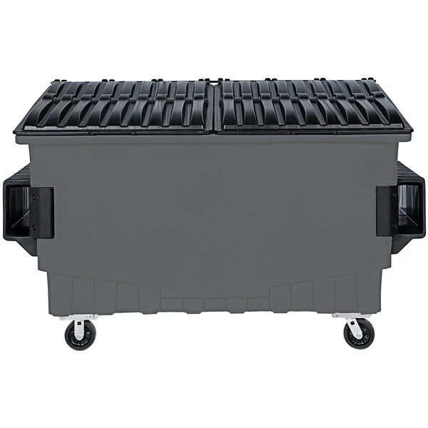 Toter FR020-00125 2 Cubic Yd. Dark Cool Gray Front End Loading Mobile Trash Container / Dumpster (1000 lb. Capacity)