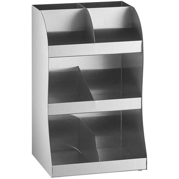 ServSense 8-Section Stainless Steel Countertop / Wall-Mount Condiment Organizer