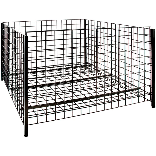 Econoco 48" x 48" x 32" Black Wire Stationary Retail Dump Bin