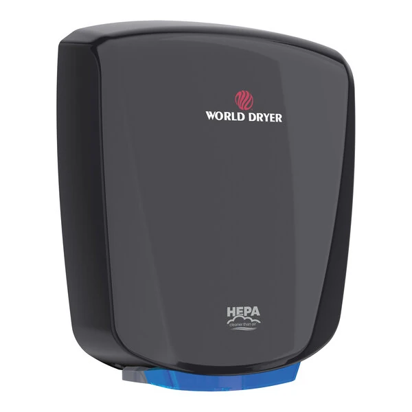 World Dryer Q-162A2 VERDEdri Black Aluminum Automatic Hand Dryer - 110-120/208/220-277V, 950W