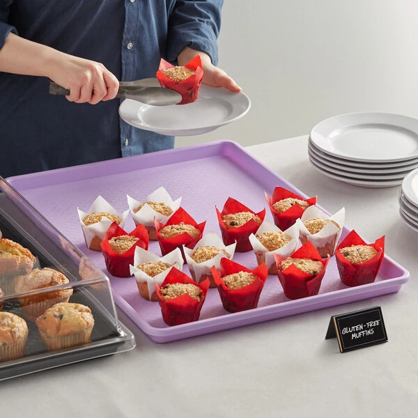 Choice 18" x 26" Purple Bakery Display / Market Tray - 6/Case