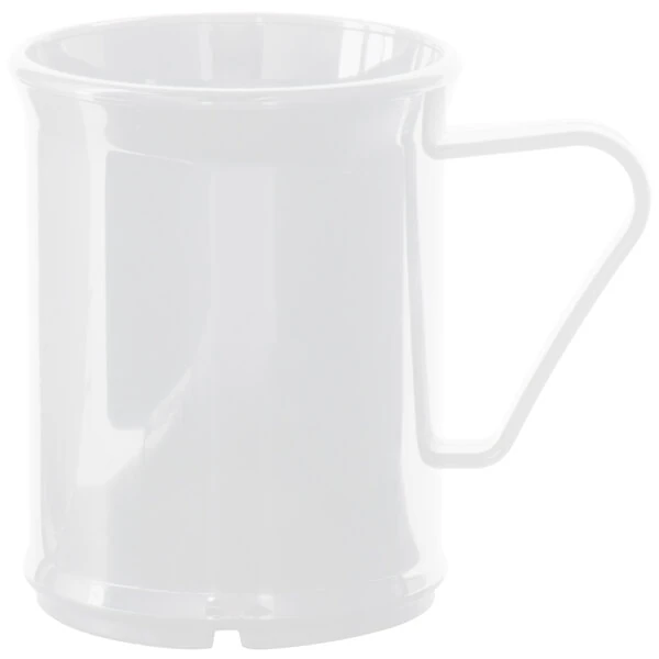 Cambro 96CW148 Camwear® 9.6 oz. White Customizable Polycarbonate Mug - 48/Case