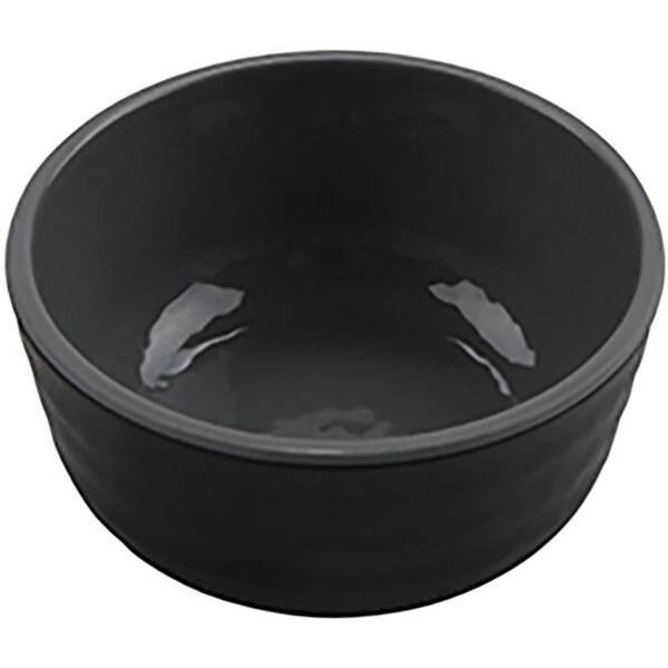 GET Roca Glazed 3 oz. Gray Melamine Sauce Dish - 72/Case