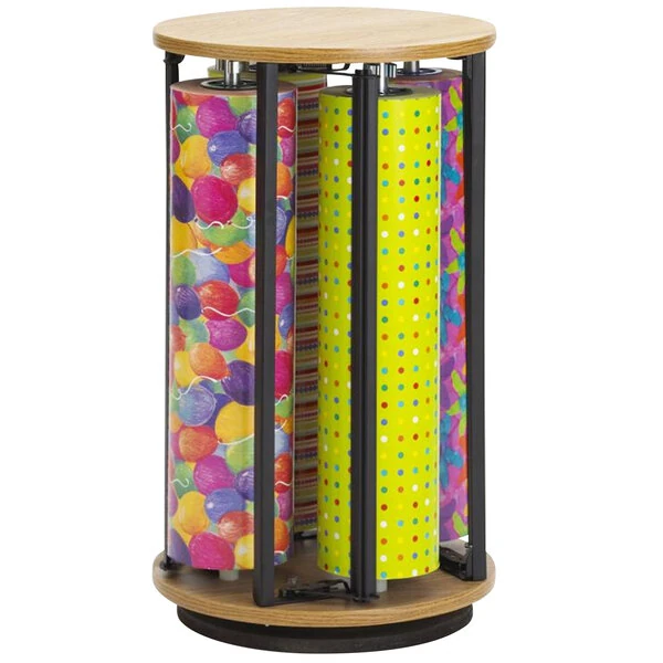 Bulman R1204 The Suzette Revolving Vertical Four Roll Paper Rack - Assembled