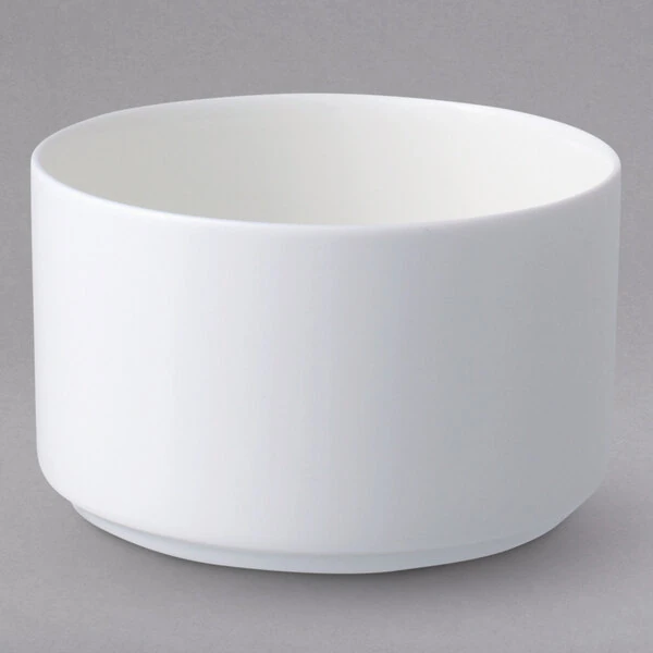 Villeroy & Boch 16-3272-2514 Stella Hotel 10.25 oz. White Bone Porcelain Unhandled Stackable Bouillon Cup - 6/Case