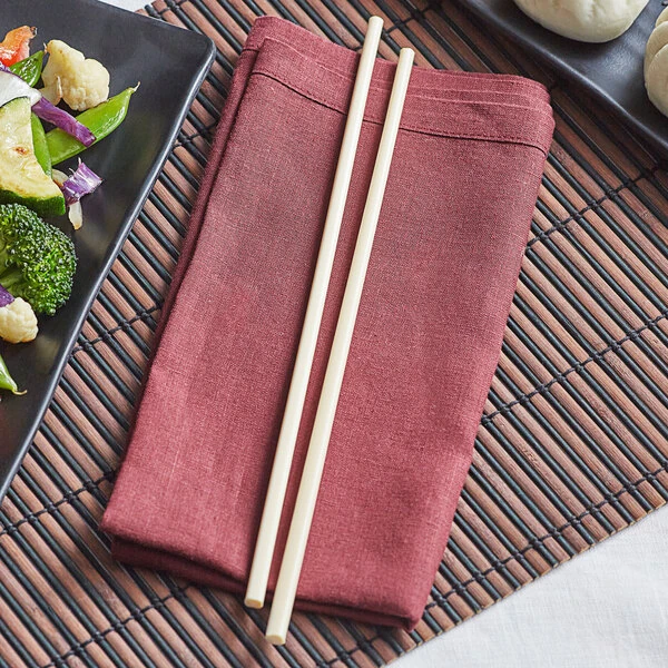 Emperor's Select 10 3/4" Ivory Melamine Chopsticks Set - 10/Pack