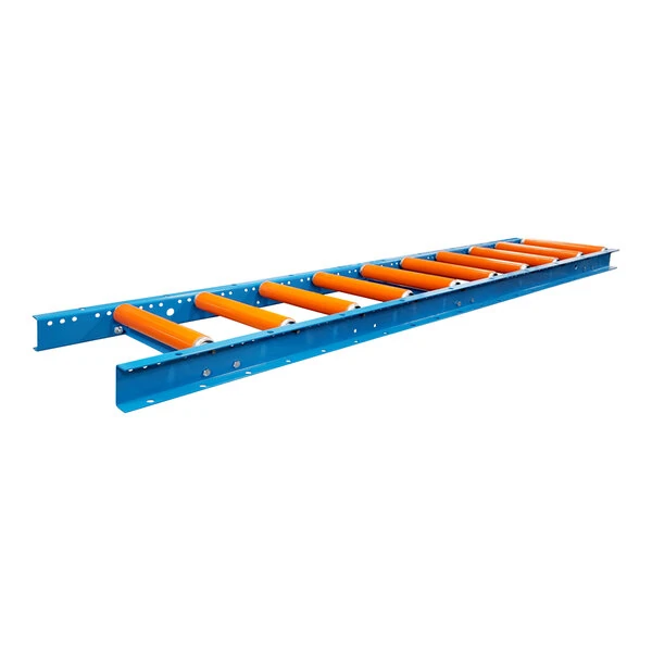 Lavex 12" x 60" Gravity Conveyor with 1 1/2" Polyurethane Coated Rollers and 6" Centers - 900 lb. Capacity