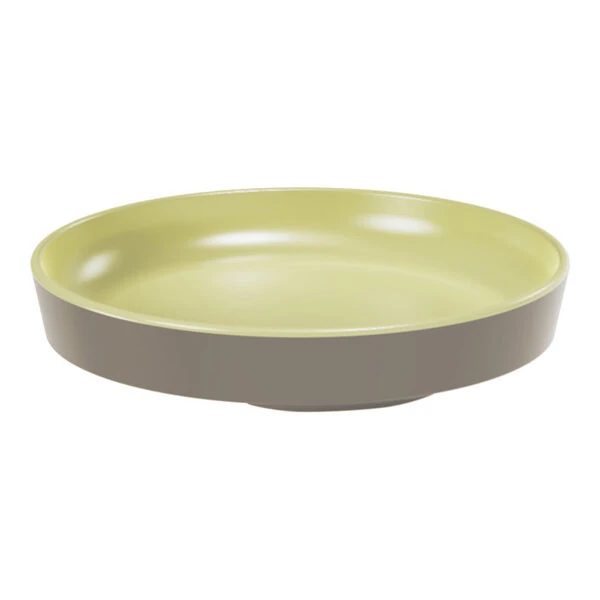 Dalebrook Mayfair from Global Tableware Collective 5 1/2'' Green Round Melamine Plate / Bento Box Lid - 12/Case