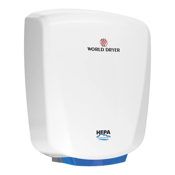 World Dryer Q-974A2 VERDEdri White Aluminum Automatic Hand Dryer - 110-120/208/220-277V, 950W