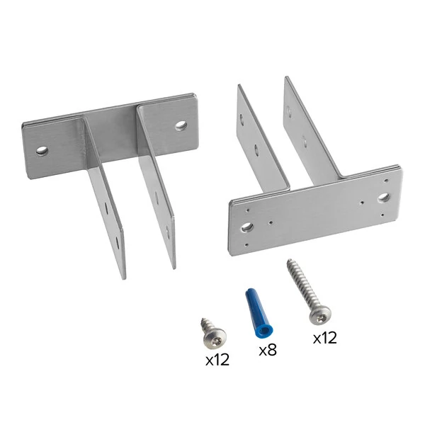 Hadrian Solutions 625429 Aluminum Mounting Brackets for HDPE Urinal Partitions