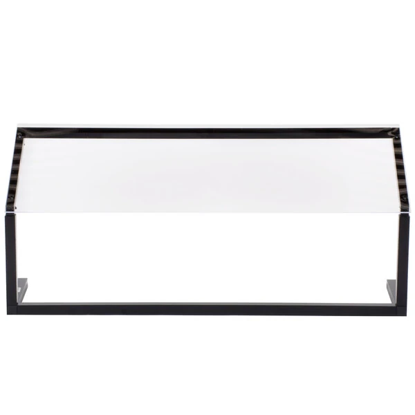 Carlisle 924803 48" x 12 1/2" Black Adjustable Single Sneeze Guard for Five Star Buffet Bars