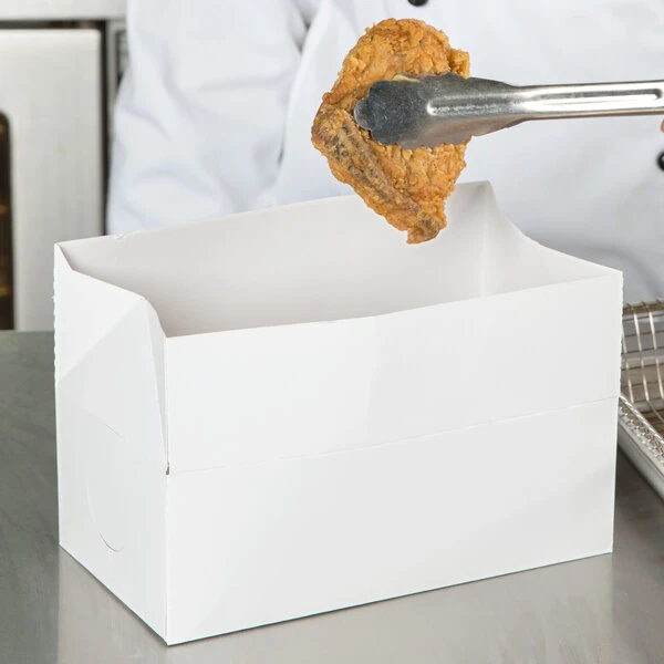 Southern Champion 8 7/8" x 4 7/8" x 3 1/16" White Take Out Lunch / Chicken Box with Fast Top - 400/Case