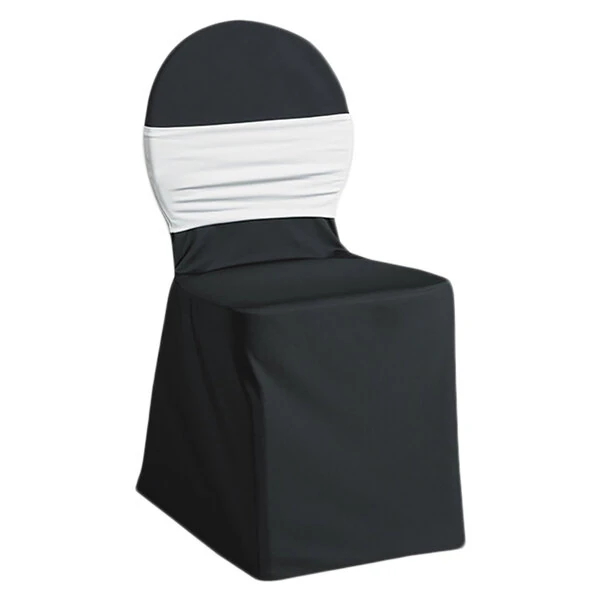 Snap Drape CN420CB010 Silhouette II White Chair Cover Band