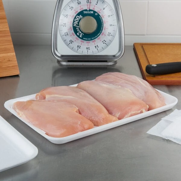 CKF 88116 (#16S) White Foam Meat Tray 11 3/4" x 7 1/2" x 5/8" - 250/Case