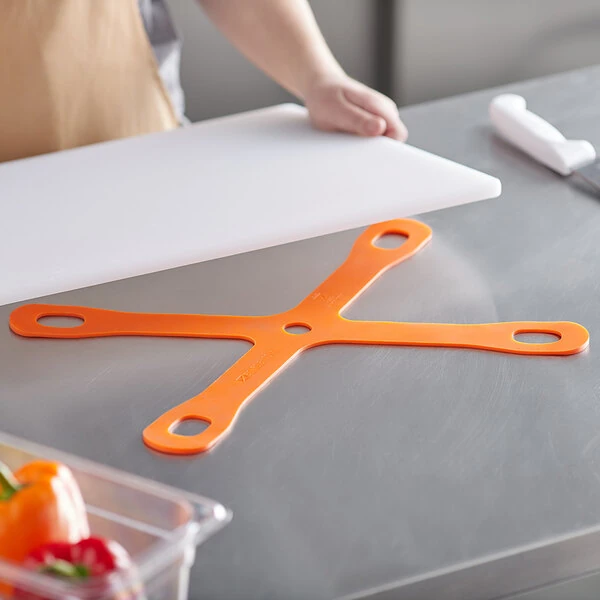Mercer Culinary M18930 Board Buddyz™ 15 3/8" x 11 3/8" Orange Non-Slip Cutting Board Grip