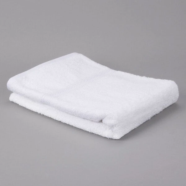 Oxford Gold Dobby 27" x 50" 86/14 Cotton / Poly Bath Towel 14 lb. - 48/Case