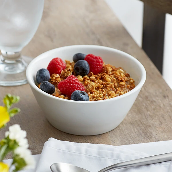 Acopa 13 oz. Bright White Tapered Porcelain Bowl - 12/Case