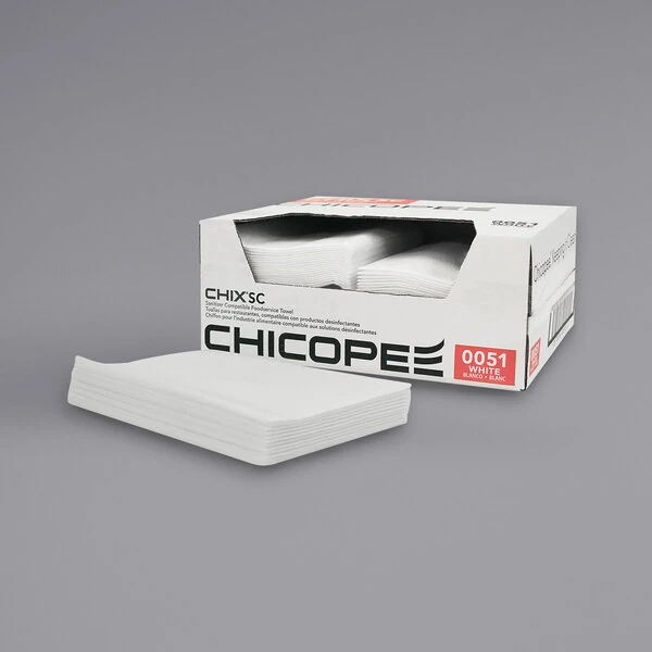 Chicopee 0051 Chix® SC 13" x 21" White Medium-Duty Foodservice Towel - 100/Case