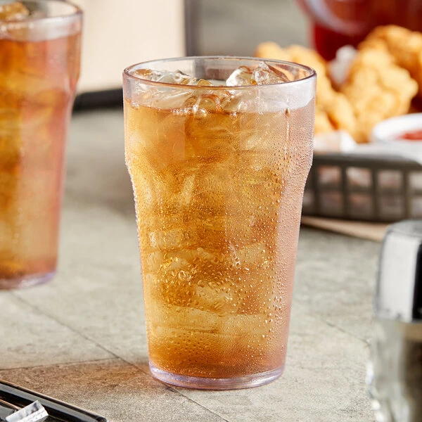 Choice 10 oz. Clear Plastic Paneled Tumbler - 12/Pack