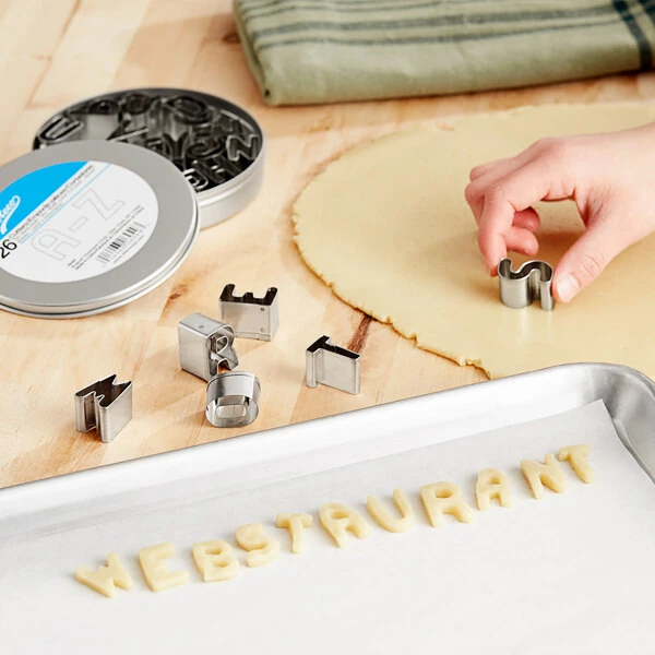 Ateco 6949 26-Piece 1" Tin Alphabet Cutter Set
