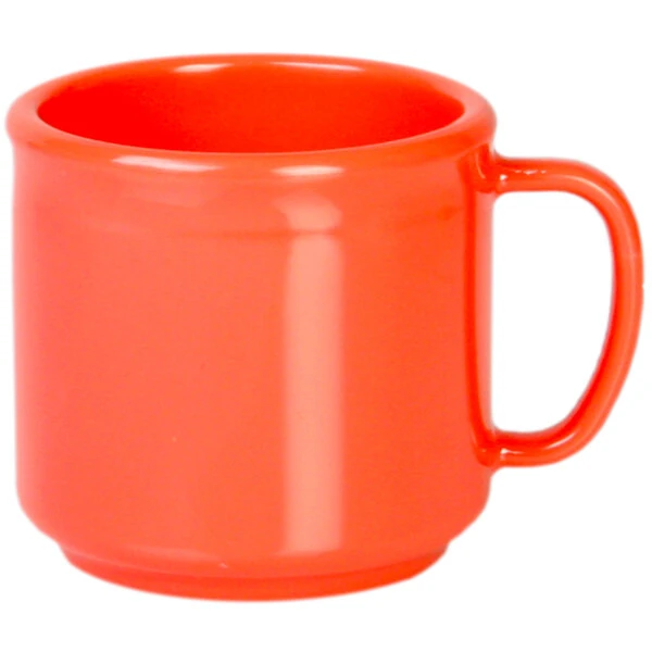 Thunder Group CR9035RD 10 oz. Orange Melamine Mug   - 12/Pack