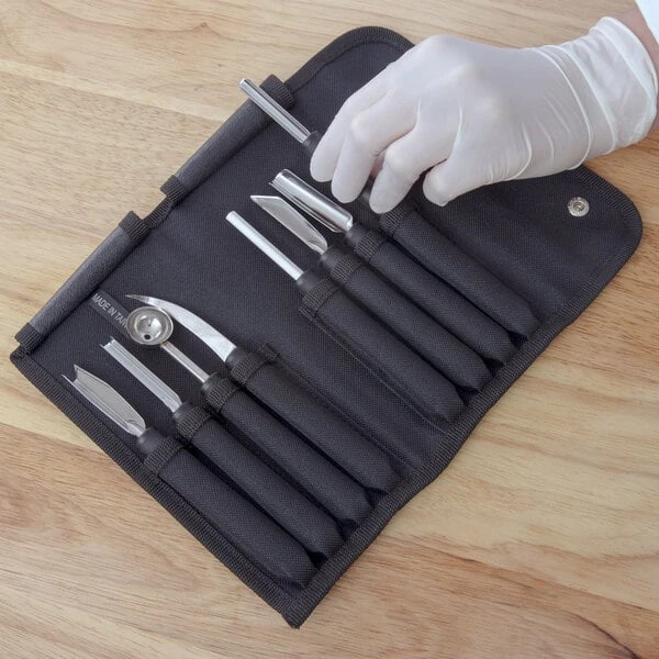 Mercer Culinary M15990 Garde Manger 9-Piece Deluxe Garnish Kit with Case
