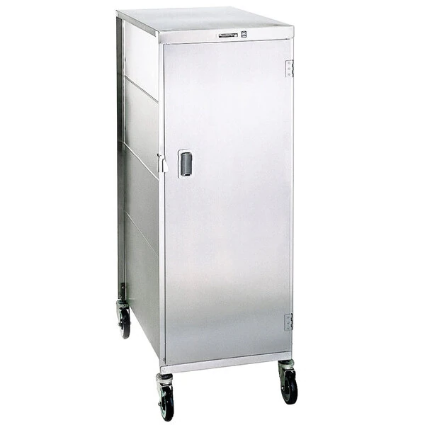 Lakeside 840 Compact Series Single Door Stainless Steel Tray Cart for 14" x 18" Trays - 16 Tray Capacity