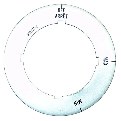 AllPoints 221401 Knob/Dial Insert; Off, Max, Min