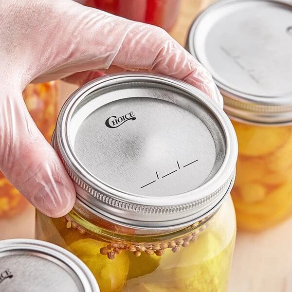 Choice Wide Mouth Lid and Bands for Select Canning / Mason Jars - 48/Pack