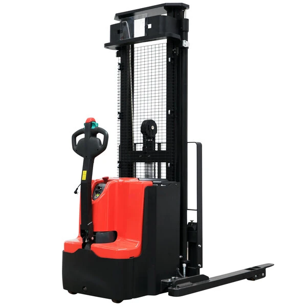 Ballymore 3,500 lb. Powered Straddle Leg Fork Stacker with Adjustable 45" Forks, Adjustable Straddle Base, 157" Lift Height BALLYPAL35TSL157