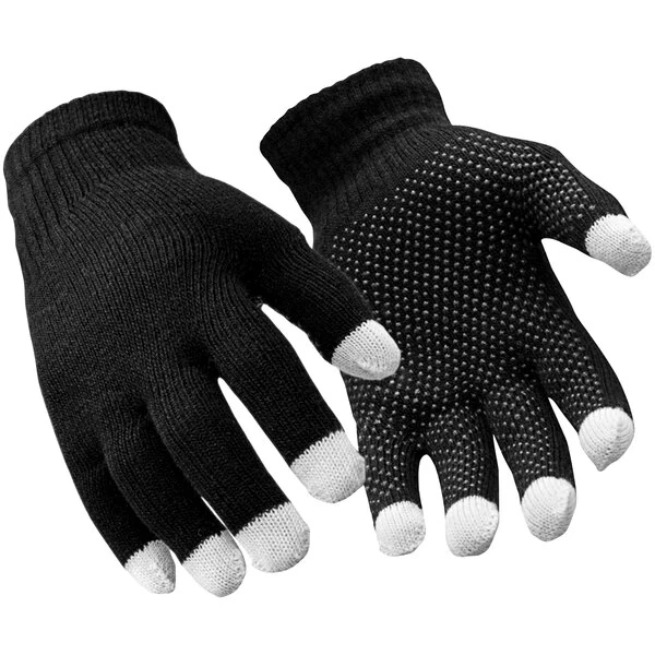RefrigiWear 0227RSLVLXL Black Thermal Touchscreen Gloves - Large / XL