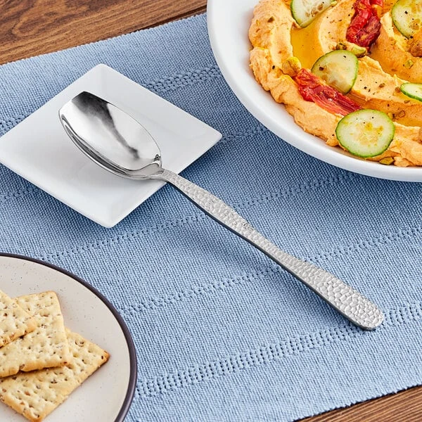 American Metalcraft HM9SPN 9 1/2" Hammered Stainless Steel Spoon