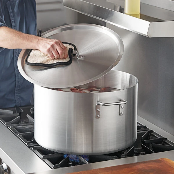 Choice 40 Qt. Aluminum Sauce Pot with Cover