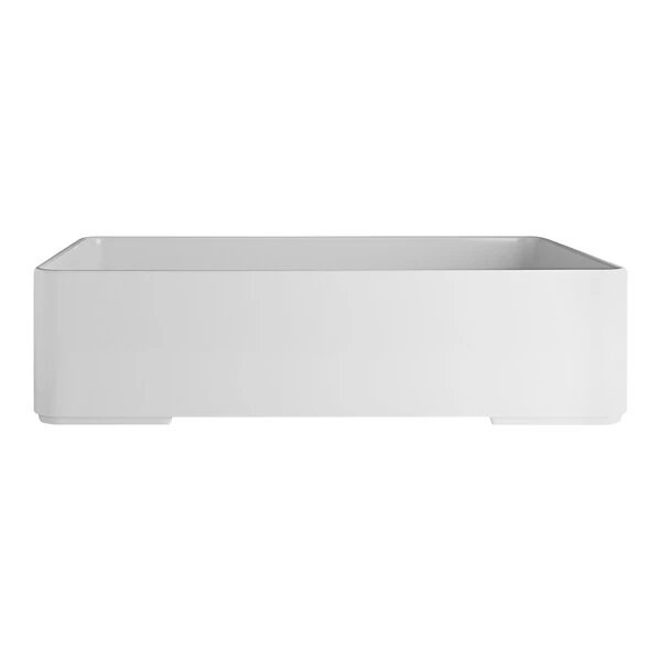 Creations Oasis from Steelite International 13 7/8" x 10 1/2" White Rectangular Melamine Bento Box - 4/Case