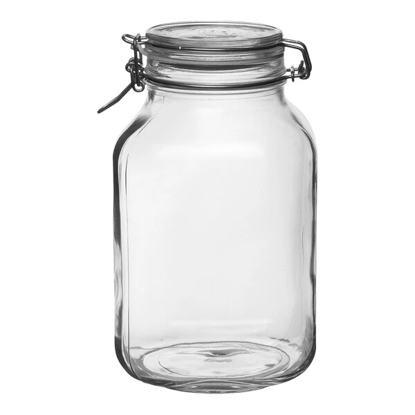 Bormioli Rocco Fido from Steelite International 104 oz. Swing Top Glass Storage Jar - 6/Case