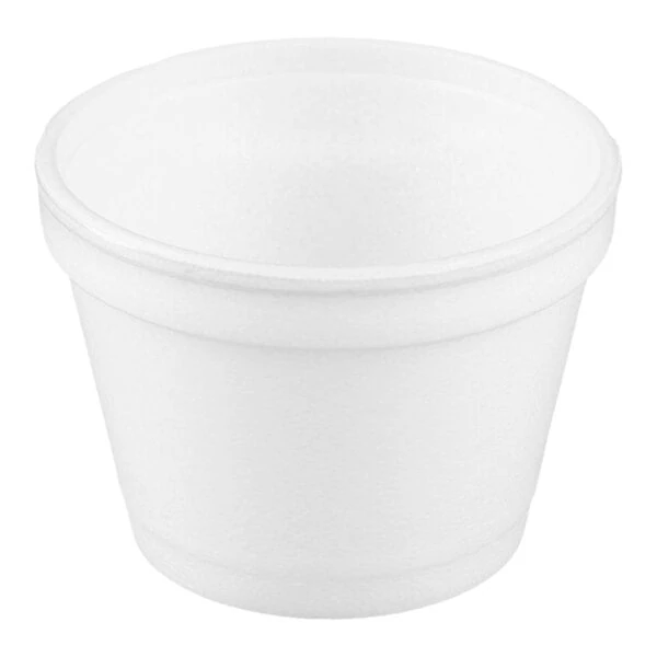 Dart 4J6 4 oz. White Customizable Foam Food Container - 1,000/Case