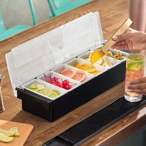 Choice 6-Compartment Condiment Bar