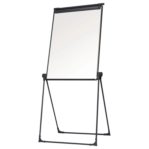 MasterVision EA14000583MV Silver Easy Clean 28" x 37" Dry Erase Fold-To-Table Easel with Black Frame