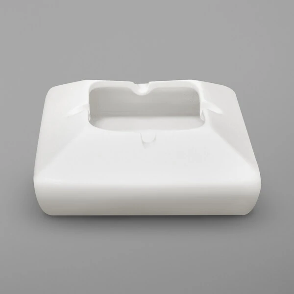 RAK Porcelain Banquet 4 1/2" x 4 1/2" Ivory Porcelain Windproof Square Ashtray - 12/Case