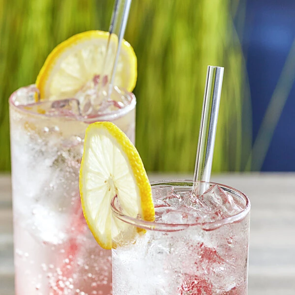 Franmara 8 7/8" Clear Acrylic Reusable Straw - 25/Case
